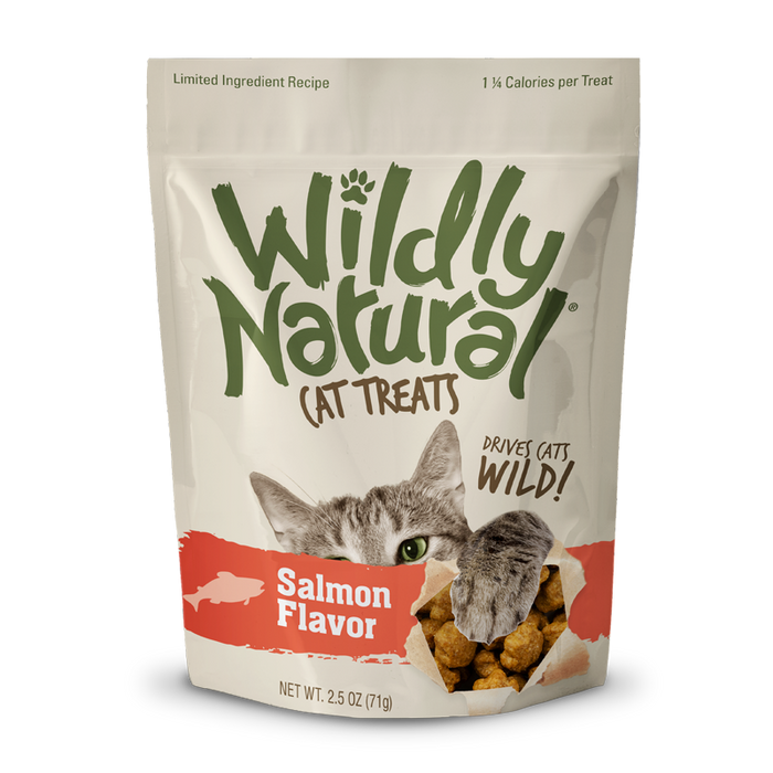 Wildly Natural Salmon Flavor Cat Treats, 2.5oz