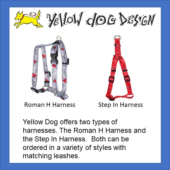 Yellow Dog Harnesses available with Matching Leashes