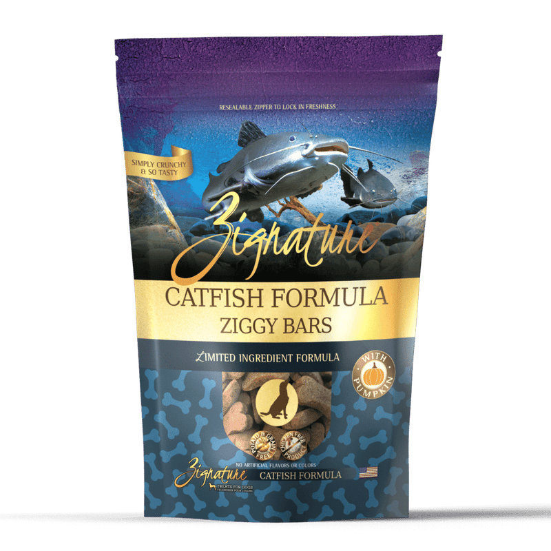 Zignature Ziggy Bars Treat, Catfish Formula, 12 oz