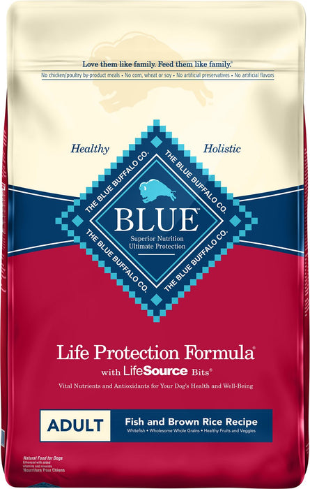 Blue Buffalo Life Protection Adult Fish & Brown Rice Dry Dog Food 30lb