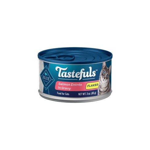 Blue Buffalo Tastefuls Flaked Salmon in Gravy Adult Canned Cat Food, 3 oz