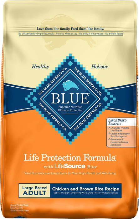 Blue Buffalo Life Protection Large Breed Adult Chicken and Brown Rice Dry Dog Food 30lb