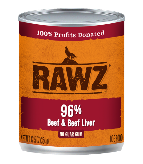 Rawz 96% Beef & Beef Liver 12.5oz