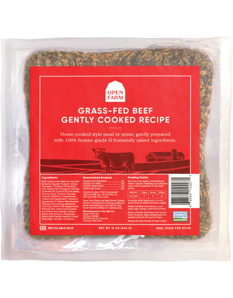 Open Farm Frozen Gently Cooked Grass-Fed Beef Dog Food