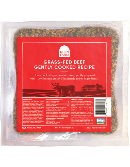 Open Farm Frozen Gently Cooked Grass-Fed Beef Dog Food