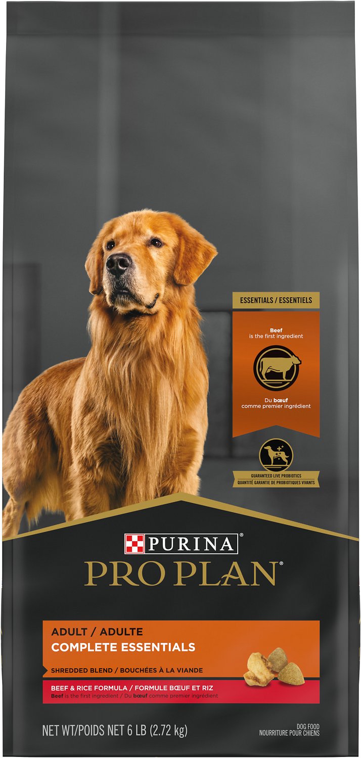 Purina Pro Plan Complete Essentials Adult Shredded Blend Beef & Rice Formula Dry Food