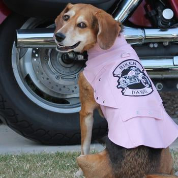 Doggie Design Biker Dawg Motorcycle Jacket, Pink
