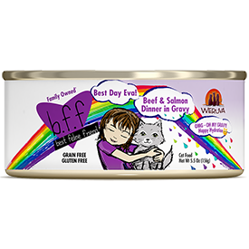 Weruva BFF Best Day Eva! Beef and Salmon 5.5 oz Can Cat Food