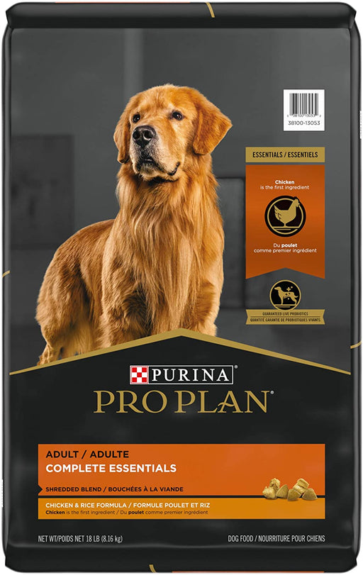 Purina Pro Plan Complete Essentials Shredded Blend Adult Chicken & Rice Formula Dry Dog Food