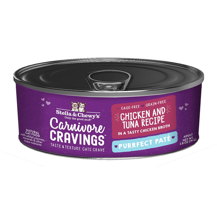 Stella & Chewy's Carnivore Cravings Purrfect Pate Cat Food, Chicken & Tuna Recipe