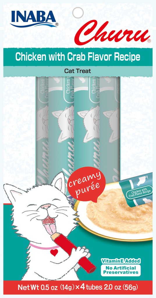 Churu Lickable Purée Chicken with Crab 4ct