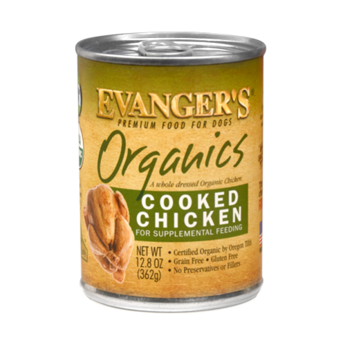 Evanger's Organics Cooked Chicken Recipe Wet Dog Food 12. 8 oz