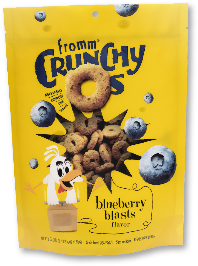 Fromm Crunchy O's Dog Treats - Blueberry blasts flavor