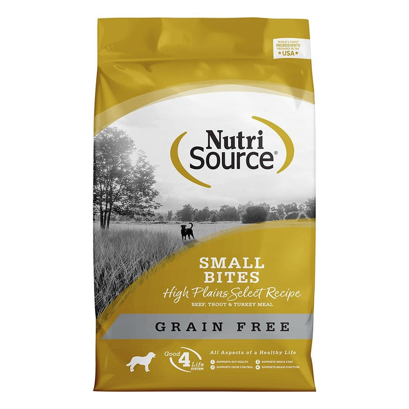 Nutrisource Grain Free High Plains Select Small Bites High Plains Select Dry Dog Food 4 lb