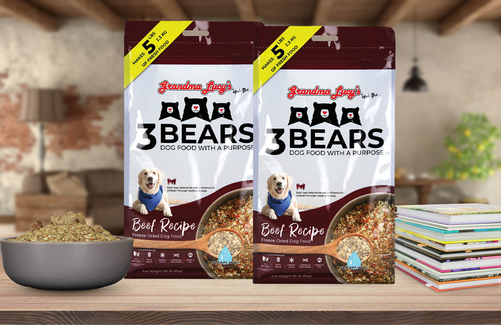 Grandma Lucy s Dog Food 3 Bears Beef 1 LB Jake s Pet Supply
