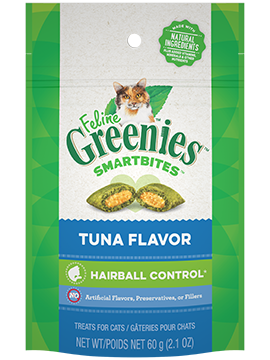 Greenies Feline Smartbites Hairball Control Treats Tuna Flavor