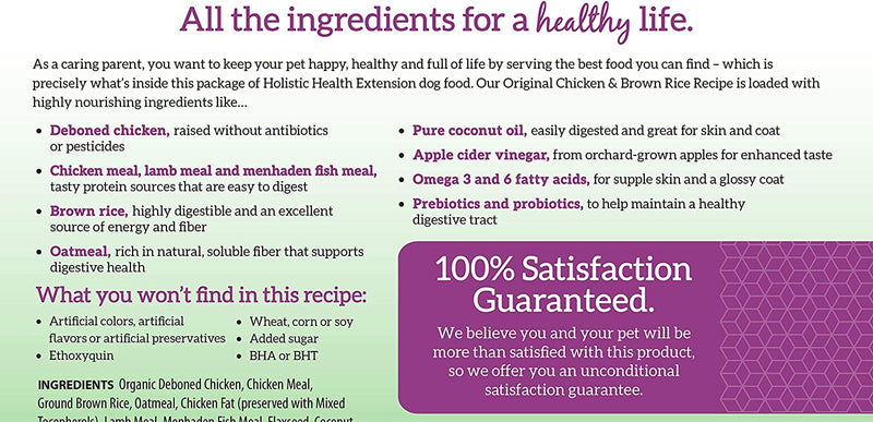 Health Extension Original Chicken & Brown Rice Dry Dog Food