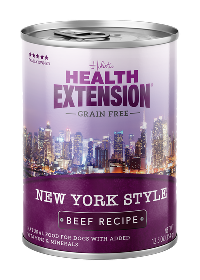Holistic Health Extension Grain Free New York Style Beef Recipe Canned Dog Food, 12.5 oz