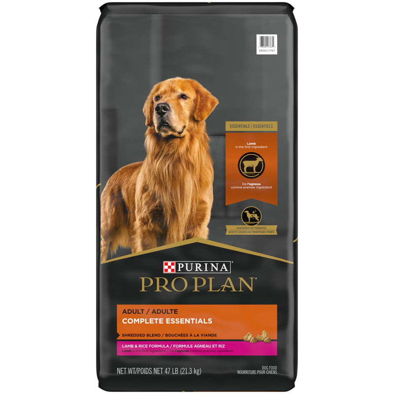 Purina Pro Plan Complete Essentials Shredded Blend Adult Lamb & Rice Formula Dry Dog Food
