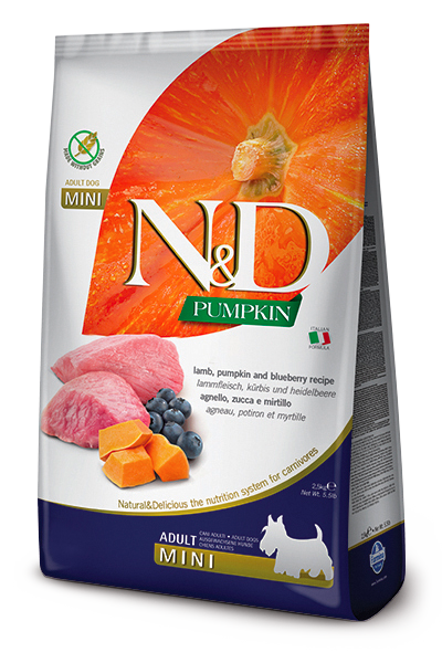 Farmina N&D Pumpkin Canine Lamb, Pumpkin & Blueberry Adult Mini Dry Food