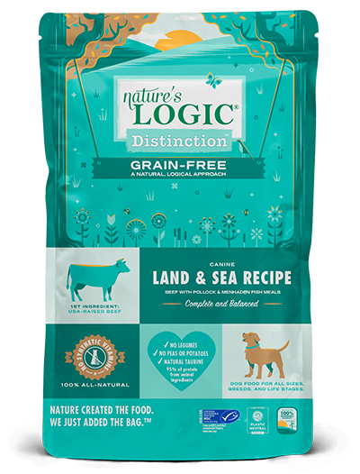 Nature's Logic Distinction Grain-Free Canine Land & Sea Recipe Dry Dog Food