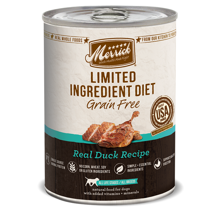 Merrick Limited Ingredient Diet: Real Duck Dog Food 12.7 oz 