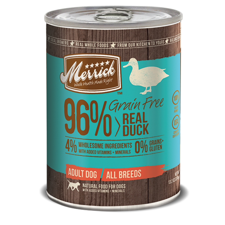 Merrick 96% Grain Free Duck Dog Food 13.2 oz