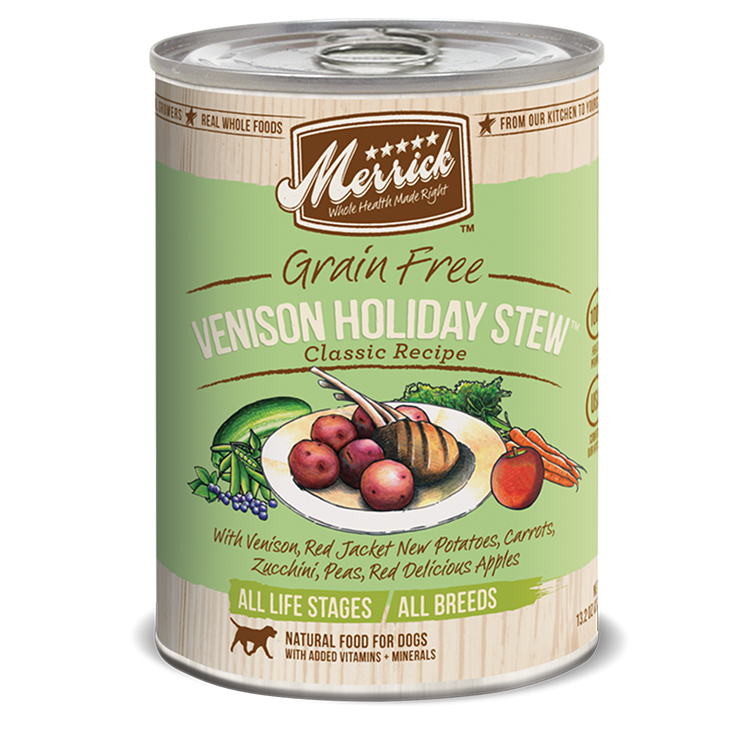 Merrick Venison Holiday Stew Dog Food 13.2 oz 