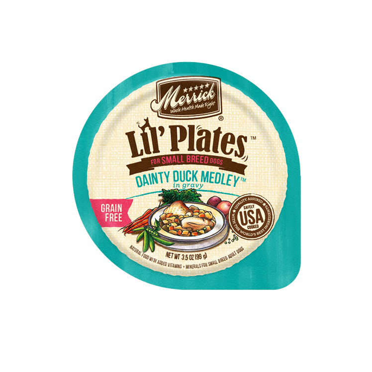 Merrick Lil Plate Grain Free Dainty  Duck Medley 3.5 oz 