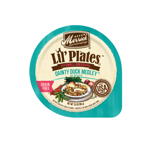 Merrick Lil Plate Grain Free Dainty  Duck Medley 3.5 oz 