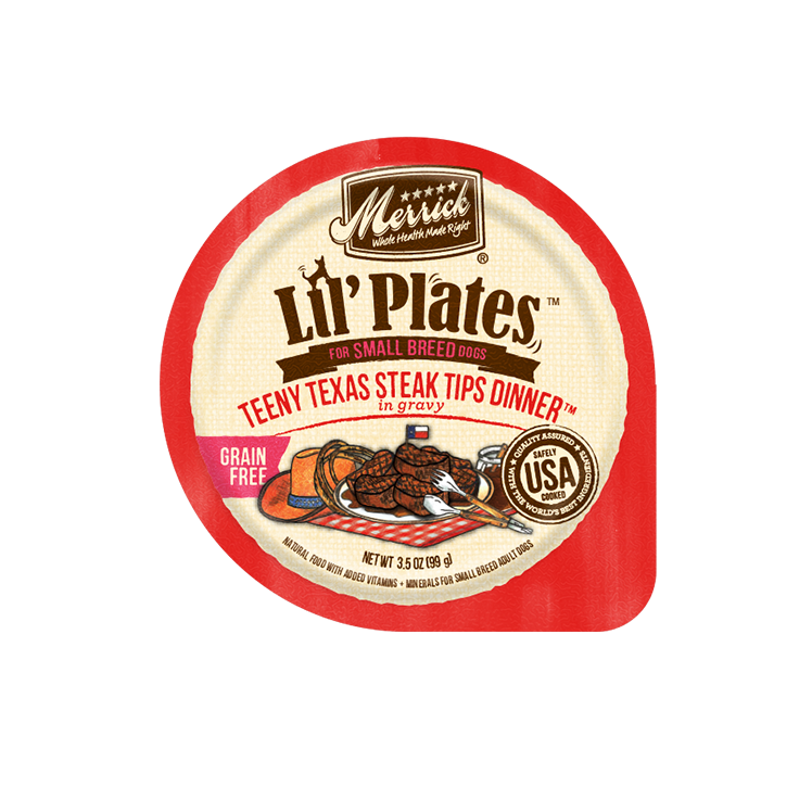 Merrick Lil Plate Grain Free Teeny Texas Steak Tips 3.5 oz