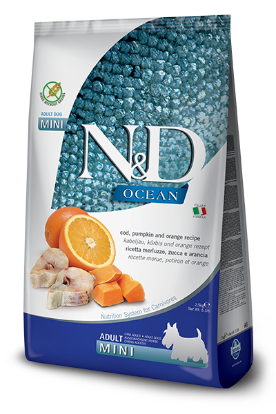 Farmina N&D Ocean Canine Cod, Pumpkin & Orange Adult Mini Dry Food