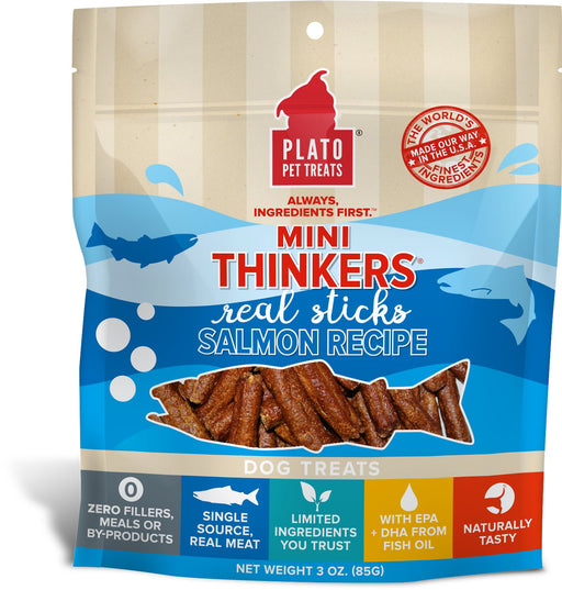 Plato Mini Thinkers Real Sticks Salmon Recipe Dog Treats