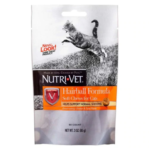 NutriVet Cat Hairball Formula Chicken & Tuna Soft Chew 3oz