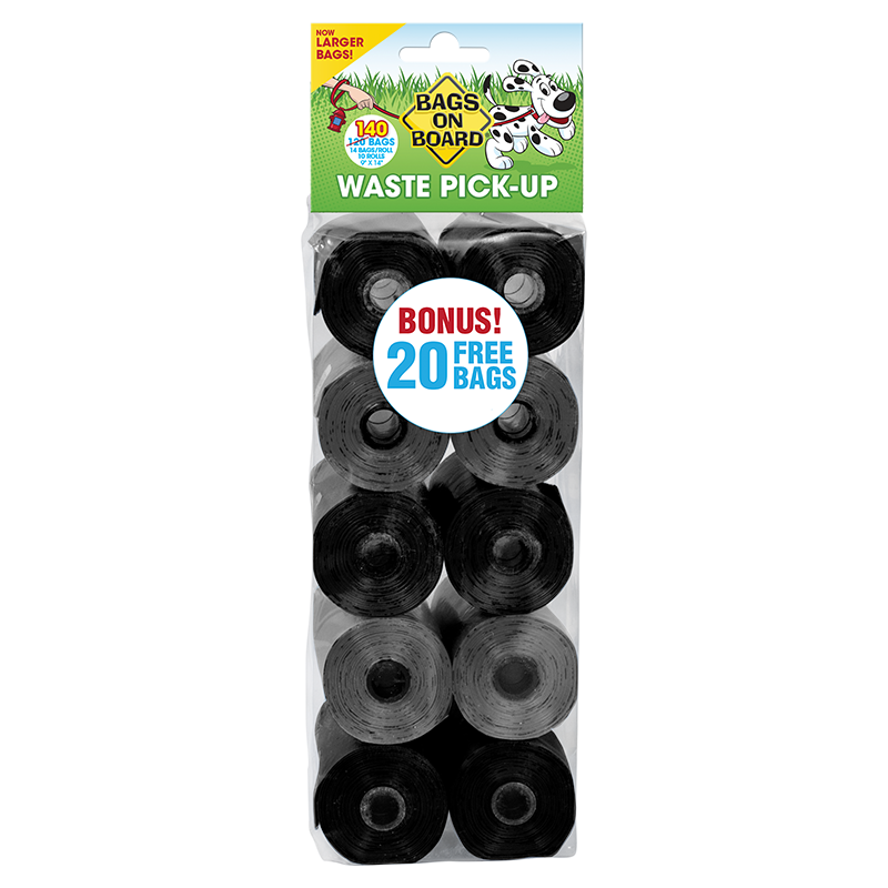 Bags on Board Waste Bag Refill Rolls, 140 Count