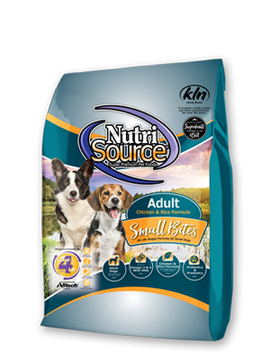 Nutrisource dog food small best sale bites