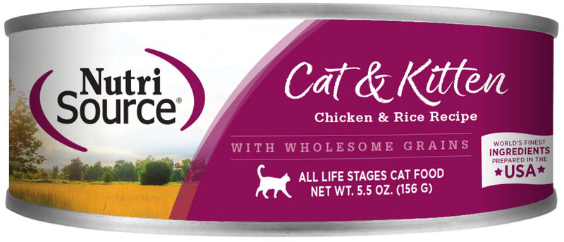 NutriSource Cat & Kitten Chicken & Rice Wet Cat Food, 5 oz