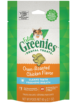 Greenies Feline Dental Treats Oven-Roasted Chicken Flavor
