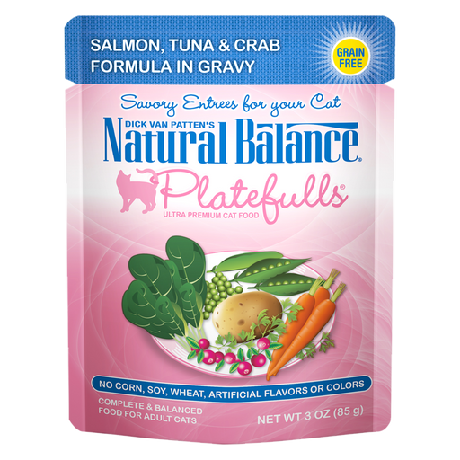 Natural Balance Feline Platefulls Salmon, Tuna, & Crab 3oz