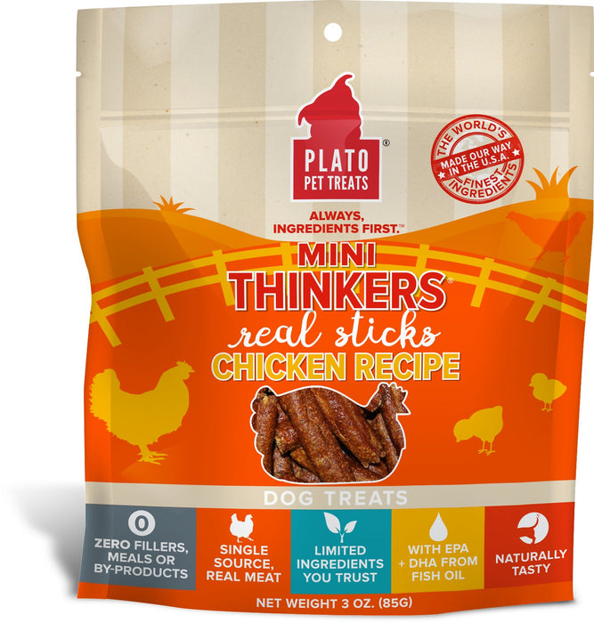Plato Mini Thinkers Real Sticks Chicken Recipe Dog Treats