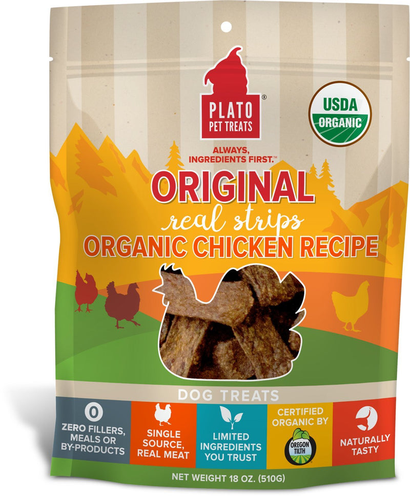 Plato Original Real Strips Chicken Dog Treats