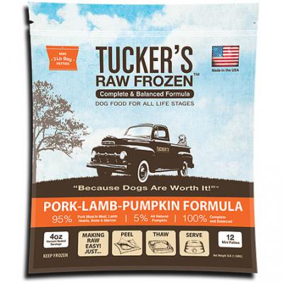 Tucker's Frozen Raw Dog Food, Pork & Lamb with Pumpkin Formula 6lb