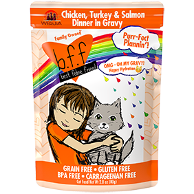 Weruva BFF Purrfect Plannin Chicken Turkey and Salmon 2.8 oz Pouch Cat Food
