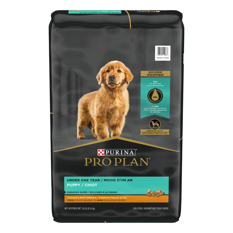 Purina Pro Plan Puppy Shredded Blend Chicken & Rice Formula Dry Food