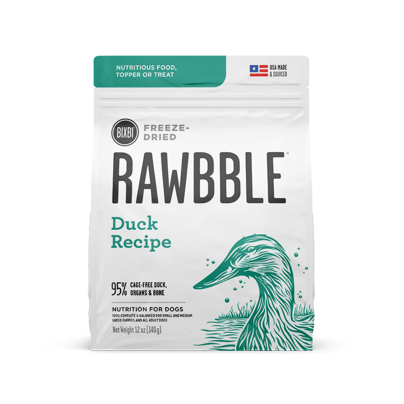 Bixbi Rawbble Freeze-Dried Dog Food, Duck Recipe