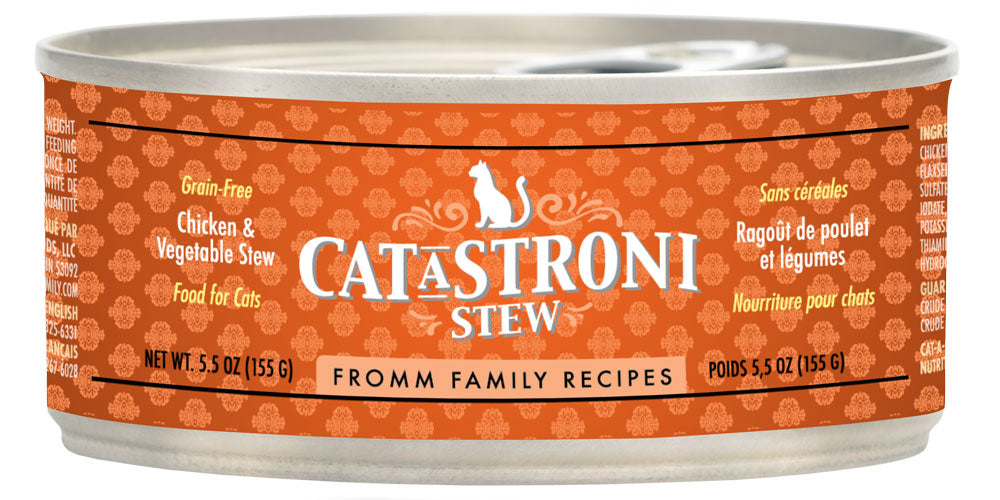 Fromm Cat-A-Stroni Chicken & Vegetable Stew Canned Cat Food 5.5 oz