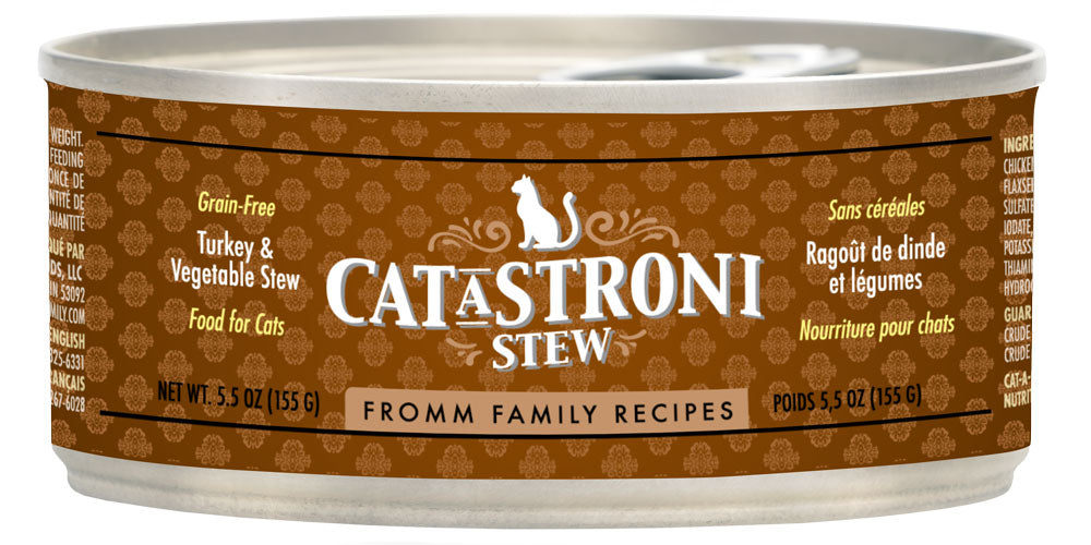 Fromm Cat-A-Stroni Turkey & Vegetable Stew Canned Cat Food 5.5 oz