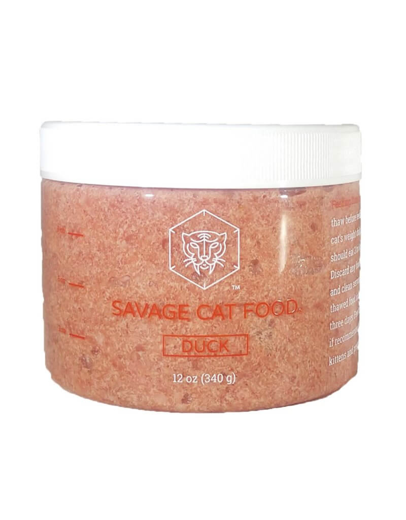 Savage Cat Frozen Raw Cat Food, Duck