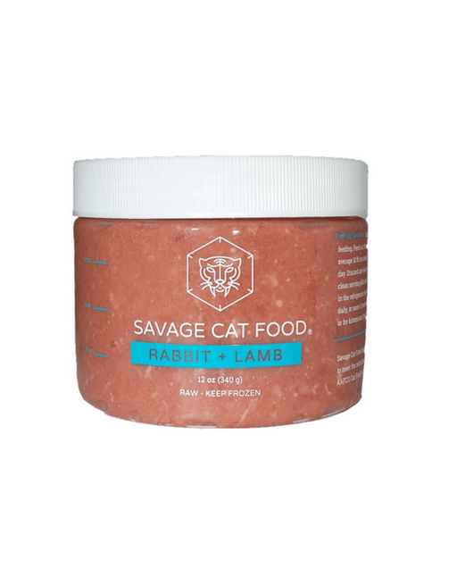 Savage Cat Frozen Raw Cat Food, Rabbit and Lamb