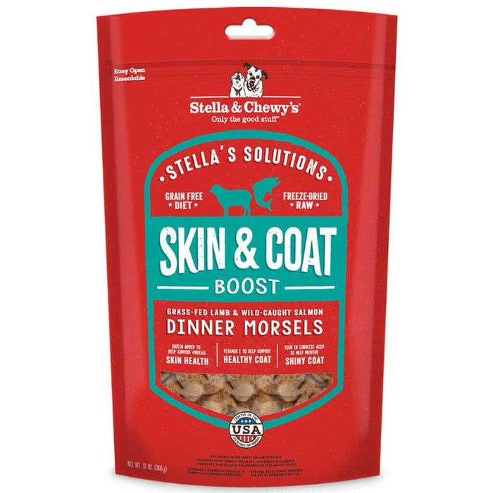 Stella & Chewy's Stella's Solutions for Dogs Skin & Coat Boost Freeze-Dried Raw Dinner Morsels 13oz